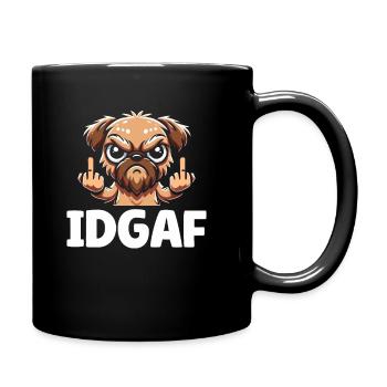 Bruxelles Griffon Idgaf - Mug uni - noir - Droite