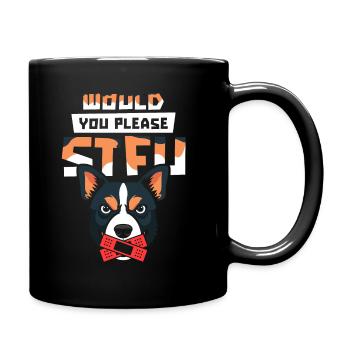 Bouvier australien Chien être tranquille - Mug uni - noir - Droite
