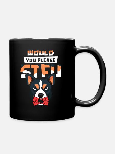 Australischer Rinderhund Stfu - Tasse einfarbig - Schwarz