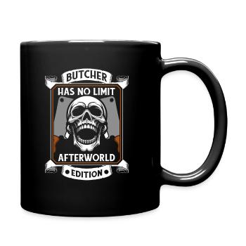 Boucher, boucher, boucher, crâne - Mug uni - noir - Droite