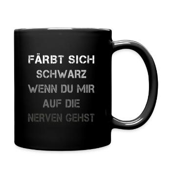 Färbt sich Schwarz - Tasse einfarbig - Schwarz - Rechts