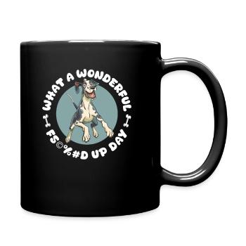 Great Dane Fucked Up Day - Full Colour Mug - black - Right