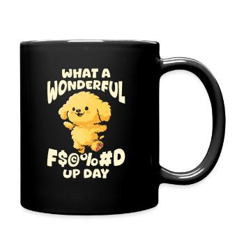 Golden Doodle Fucked Up Day - Full Colour Mug - black - Right