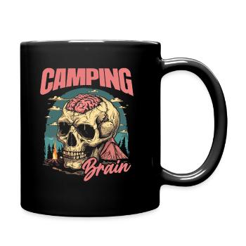 Tent Camping Camping Skull Camping Brain - Full Colour Mug - black - Right