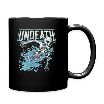 Swimming Swimmer Skeleton Undeath - Full Colour Mug - black - Right