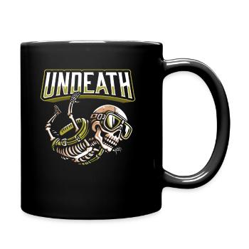 Parachutist Skydiving Skeleton - Full Colour Mug - black - Right