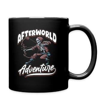 Bow Hunting Bow Hunter Skeleton - Full Colour Mug - black - Right