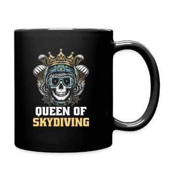 Parachutist Skydiving Skull - Full Colour Mug - black - Right