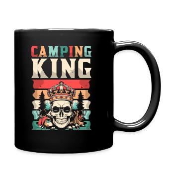 Zelt Camping Campen Camping King - Tasse einfarbig - Schwarz - Rechts