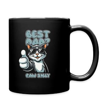 Cat Father Best Dad Pawsibly - Full Colour Mug - black - Right