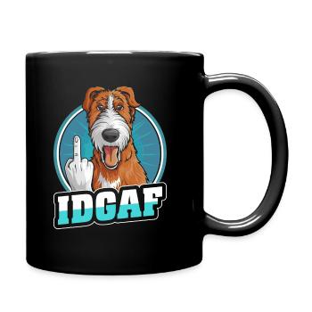 Irish Wolfhound Idgaf - Full Colour Mug - black - Right
