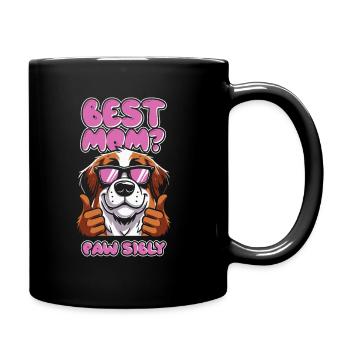 Saint Bernard Mère Meilleure Maman Pawsibly - Mug uni - noir - Droite