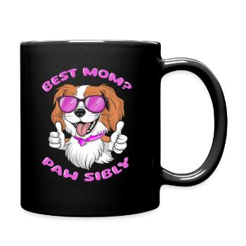 Roi Charles Cavalier Mère Meilleure Maman Pawsibly - Mug uni - noir - Droite