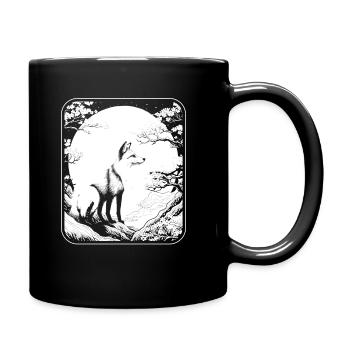 Fuchs Japan Cherry Blossom Moon - Tasse einfarbig - Schwarz - Rechts