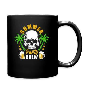 Summer Party Crew - es eskaliert eh - Bierglas - Tasse einfarbig - Schwarz - Rechts