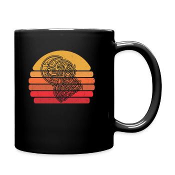 Golden Doodle Moon Phases - Tasse einfarbig - Schwarz - Rechts