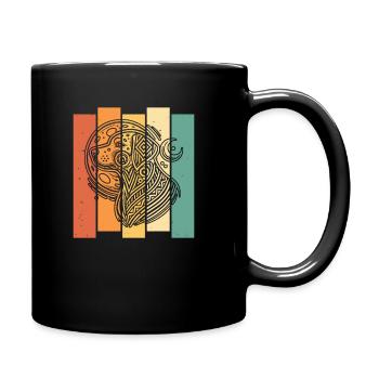 Dalmatiner Moon Phases - Tasse einfarbig - Schwarz - Rechts
