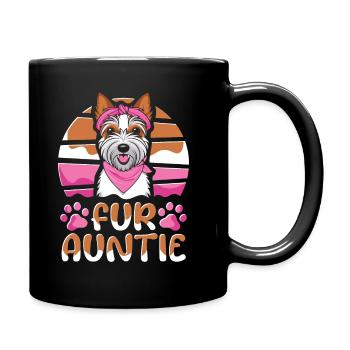 Wheaten Terrier Dog Auntie For Auntie - Full Colour Mug - black - Right