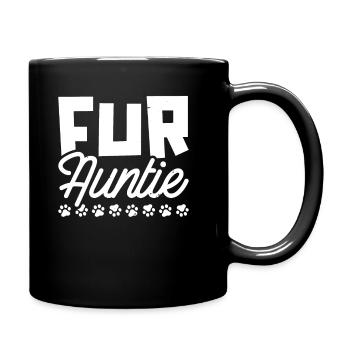 Katze Katzentante Fur Auntie - Tasse einfarbig - Schwarz - Rechts