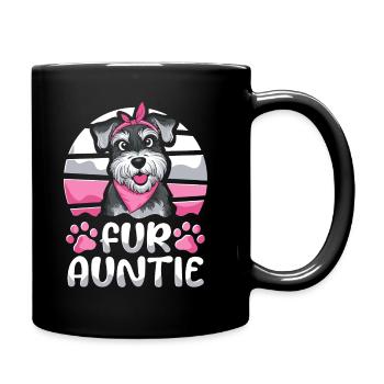 Schnauzer Dog Dog Auntie For Auntie - Full Colour Mug - black - Right