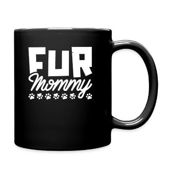 Hund Vierbeiner Hundemama Fur Mommy - Tasse einfarbig - Schwarz - Rechts