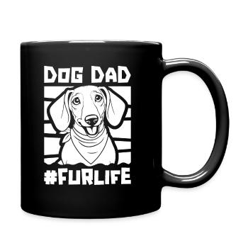 Dackel Dachshund Dog Dad Fur Life - Tasse einfarbig - Schwarz - Rechts