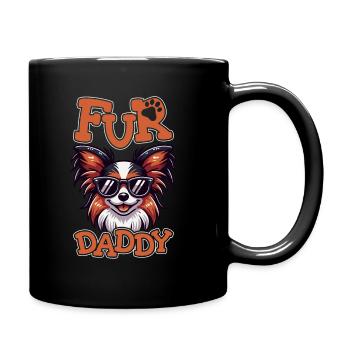 Papillon Vater Hundepapa Fur Daddy - Tasse einfarbig - Schwarz - Rechts