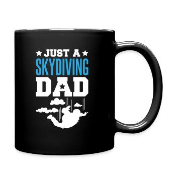 Parachutist Skydiving Father - Full Colour Mug - black - Right