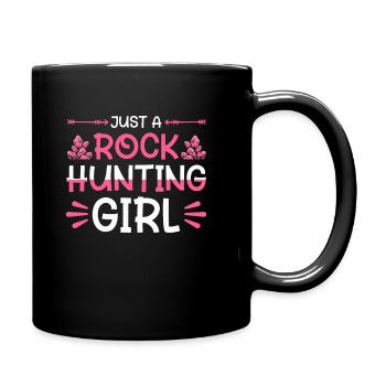 Géologue Collectionneur de pierres Juste une fille chasseuse de roches - Mug uni - noir - Droite