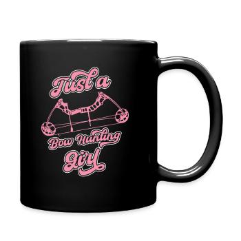 Bow Hunting Bow Hunters Just A Bow Hunting Girl - Full Colour Mug - black - Right