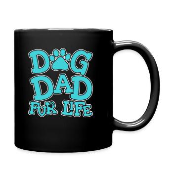 Dog Four-legged Dog Dad for Life - Full Colour Mug - black - Right