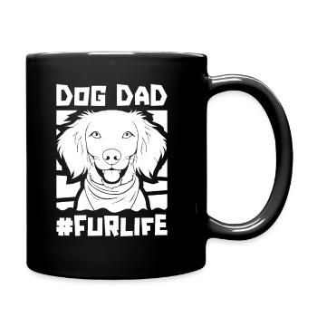 Brittany Spaniel Dog Dad For Life - Full Colour Mug - black - Right