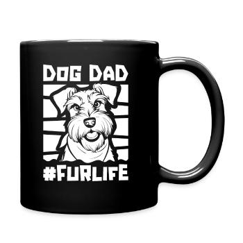 Schnauzer Dog Dad Fur Life - Tasse einfarbig - Schwarz - Rechts