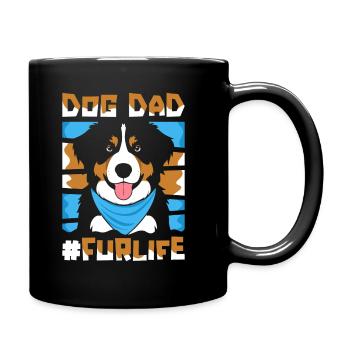 Bernese Mountain Dog Father Dog Dad For Life - Full Colour Mug - black - Right