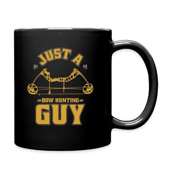 Bogenjagd Bogenjäger Just A Bow Hunting Guy - Tasse einfarbig - Schwarz - Rechts