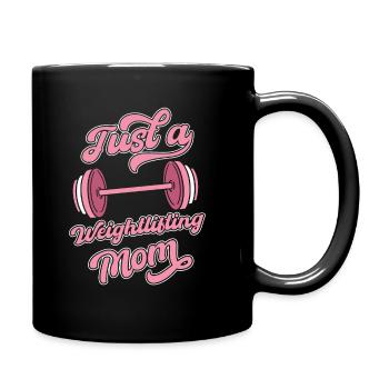 Gewichtheben Gewichtheber - Tasse einfarbig - Schwarz - Rechts