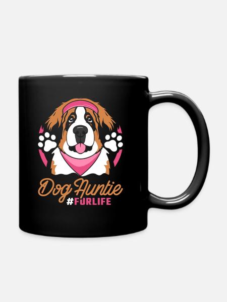 Saint Bernard Chien Tante Pour La Vie - Mug uni - noir