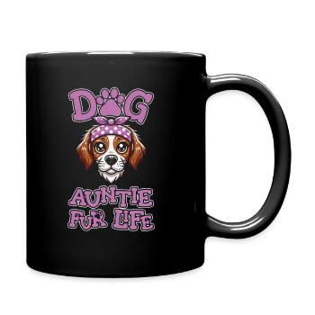 Brittany Spaniel Dog Aunt For Life - Full Colour Mug - black - Right
