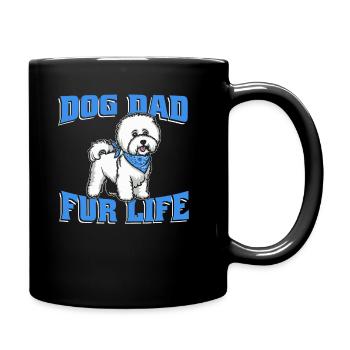 Bichon Frize Dog Dad For Life - Full Colour Mug - black - Right