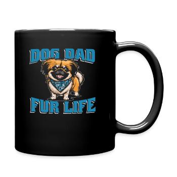 Chien pékinois papa pour la vie - Mug uni - noir - Droite