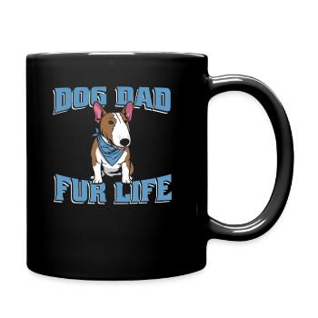 Bull Terrier Dog Dad Fur Life - Tasse einfarbig - Schwarz - Rechts