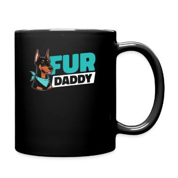 Doberman chien papa pour papa - Mug uni - noir - Droite