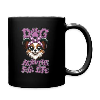 Papillon Chien Tante Pour La Vie - Mug uni - noir - Droite