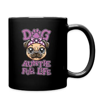 Carlin Chien Chien Tante Pour La Vie - Mug uni - noir - Droite