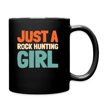 Géologue Collectionneur de pierres Juste une fille chasseuse de roches - Mug uni - noir - Droite