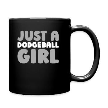 Völkerball juste une fille de ballon chasseur - Mug uni - noir - Droite