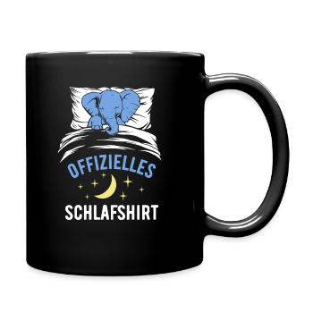 Offizielles Schlafshirt lustiges Elefant Geschenk - Tasse einfarbig - Schwarz - Rechts