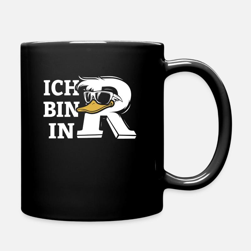 Ich bin in Rente - Ente Cartoon - Rentner - Tasse einfarbig - Schwarz