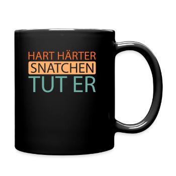 Gewichtheben Gewichtheber - Tasse einfarbig - Schwarz - Rechts
