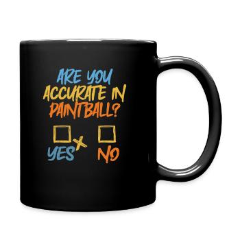 Paintball Lustig - Tasse einfarbig - Schwarz - Rechts